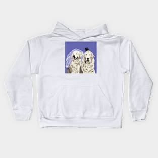 Retrievers getting Married Kids Hoodie